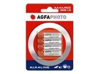 AgfaPhoto 110-802572, Einwegbatterie, AAA, Alkali, 1,5 V, 4 Stück(e), Grau, Rot