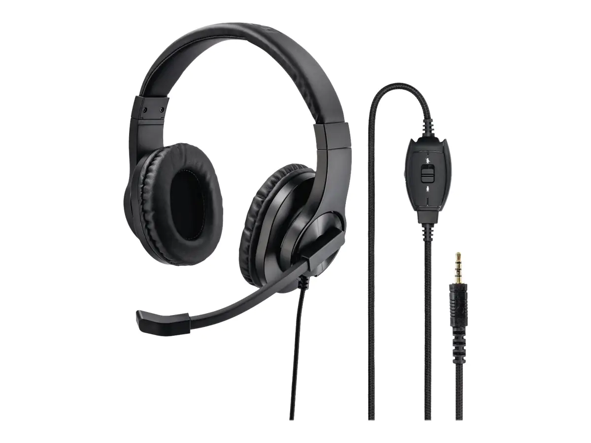 Hama PC Office Headset "HS-P350" - Headset - ohrumschließend - kabelgebunden - 3,5 mm Stecker - Schwarz Hama PC Office Headset "HS-P350" - Headset - ohrumschließend - kabelgebunden - 3,5 mm Stecker - Schwarz