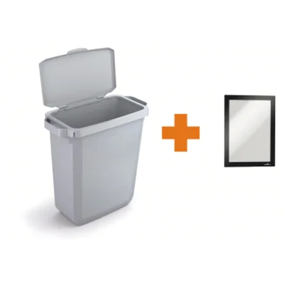 DURABLE Abfalleimer DURABIN® 60L 60l Polypropylen grau 1 Sortierfach DURABLE Abfalleimer DURABIN® 60L 60l Polypropylen grau 1 Sortierfach