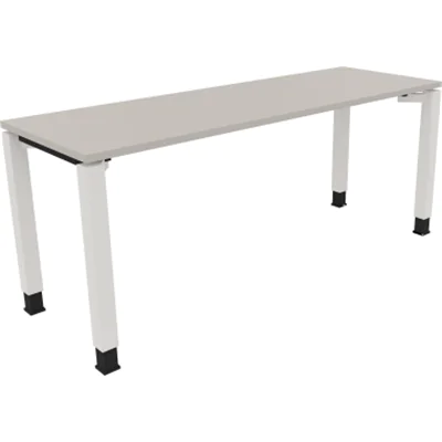 Schreibtisch Vierfuß Quadratrohr B1800xT600xH680-820 ws/Lichtgrau Schreibtisch Vierfuß Quadratrohr B1800xT600xH680-820 ws/Lichtgrau