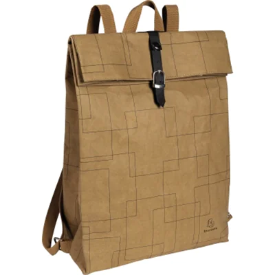 Exacompta Notebookrucksack Eterneco® Druckknopfverschluss Laptopfach, Dokumentenfach, Zubehörfach auf Rückseite, Innenfach Papier, latexbeschichtet braun Exacompta Notebookrucksack Eterneco® Druckknopfverschluss Laptopfach, Dokumentenfach, Zubehörfach auf Rückseite, Innenfach Papier, latexbeschichtet braun