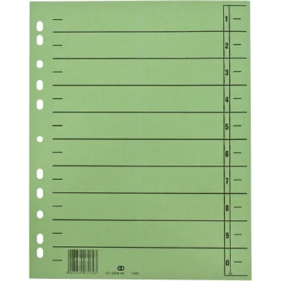 Soennecken Trennblatt oeco DIN A4 Recyclingkarton grün schwarz 100 St./Pack.