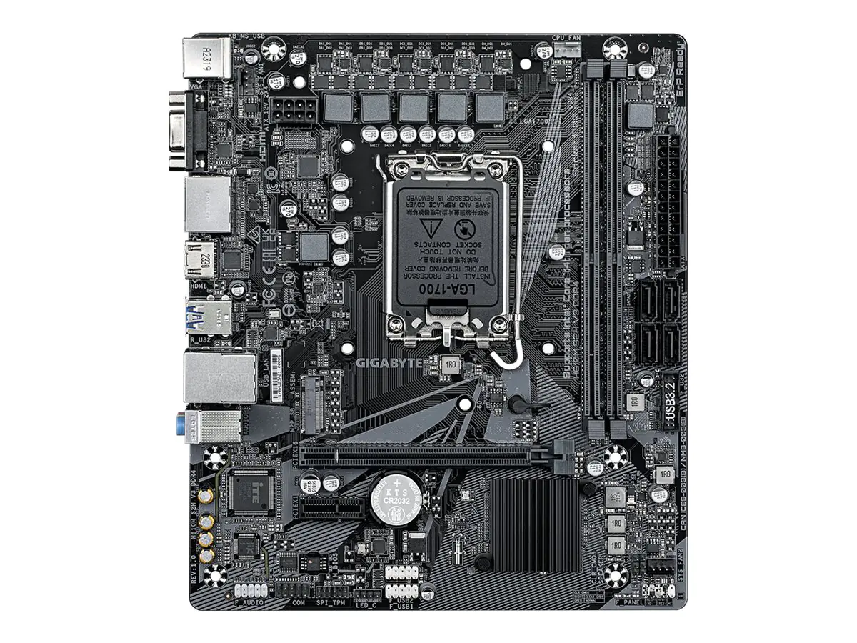 Gigabyte H610M S2H V3 DDR4 - 1.0 - Motherboard - micro ATX - LGA1700 Sockel - H610 Chipsatz - USB 3.2 Gen 1 - Gigabit LAN - Onboard-Grafik (CPU erforderlich)
