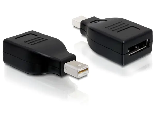 Delock - DisplayPort-Adapter - Mini DisplayPort (M) zu DisplayPort (W) - Schwarz Delock - DisplayPort-Adapter - Mini DisplayPort (M) zu DisplayPort (W) - Schwarz