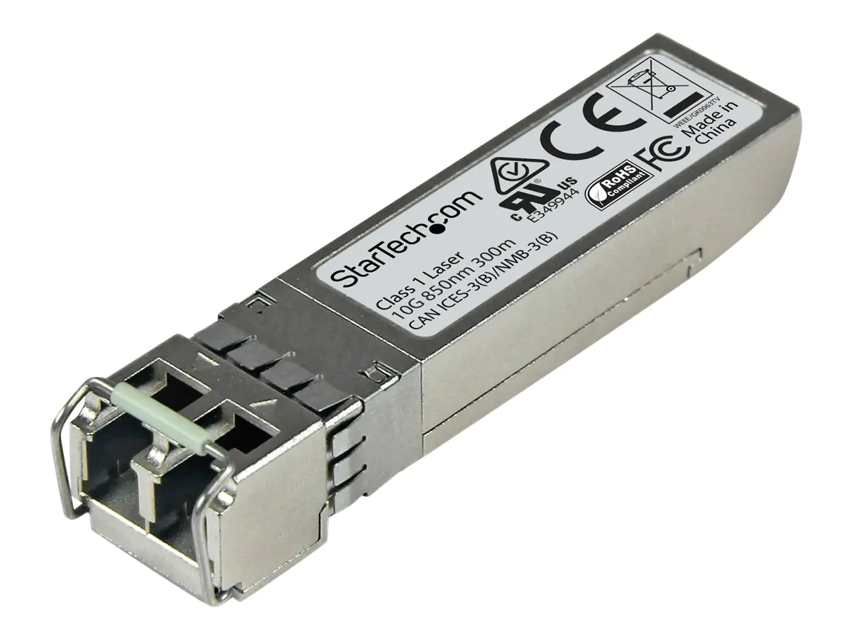 StarTech SFPP10GESRST Transceiver Modul (SFP+ Module, 10GBase-SR Juniper kompatibel, Glasfaser, 850nm, LC Multimode mit DDM) - SFP+-Transceiver-Modul (gleichwertig mit: Palo Alto Networks XBR-000182) - 10GbE - 10GBase-SR - LC Multi-Mode - bis zu 300 m - 8