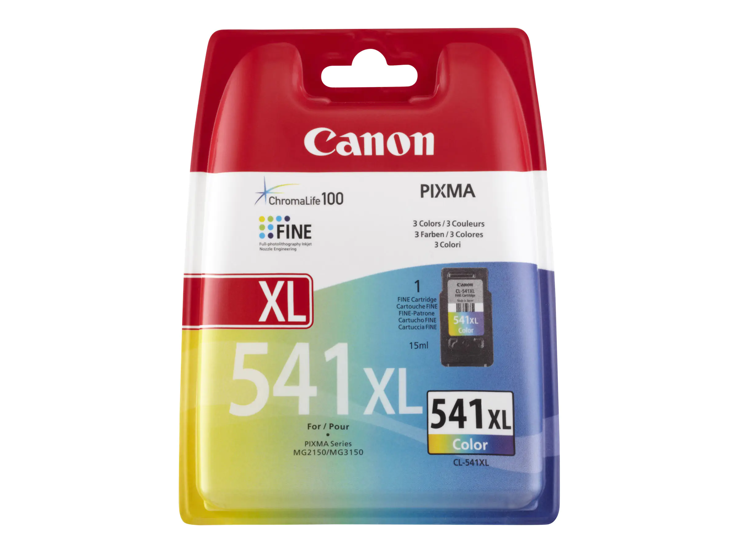 Canon CL-541XL - 15 ml - Hohe Ergiebigkeit - Farbe (Cyan, Magenta, Gelb) - original - Tintenpatrone - für PIXMA GM4050, MG3150, MG3510, MG3550, MG3650, MG4250, MX475, MX525, MX535, TS5150, TS5151 Canon CL-541XL - 15 ml - Hohe Ergiebigkeit - Farbe (Cyan, Magenta, Gelb) - original - Tintenpatrone - für PIXMA GM4050, MG3150, MG3510, MG3550, MG3650, MG4250, MX475, MX525, MX535, TS5150, TS5151