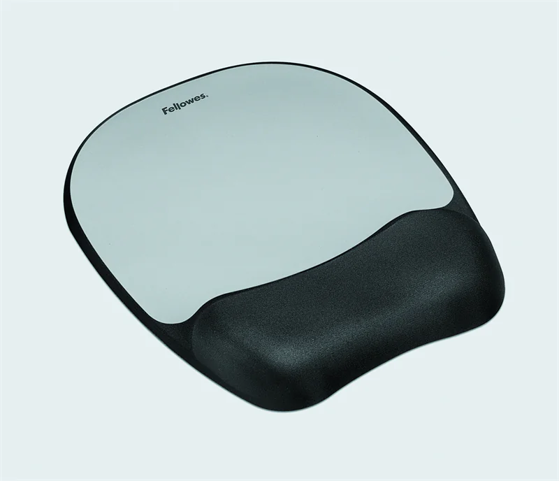 Fellowes Memory Foam - Mauspad mit Handgelenkpolsterkissen - Silber Fellowes Memory Foam - Mauspad mit Handgelenkpolsterkissen - Silber