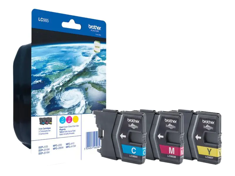 Brother LC985 Rainbow Pack - Gelb, Cyan, Magenta LC985RBWBPDR