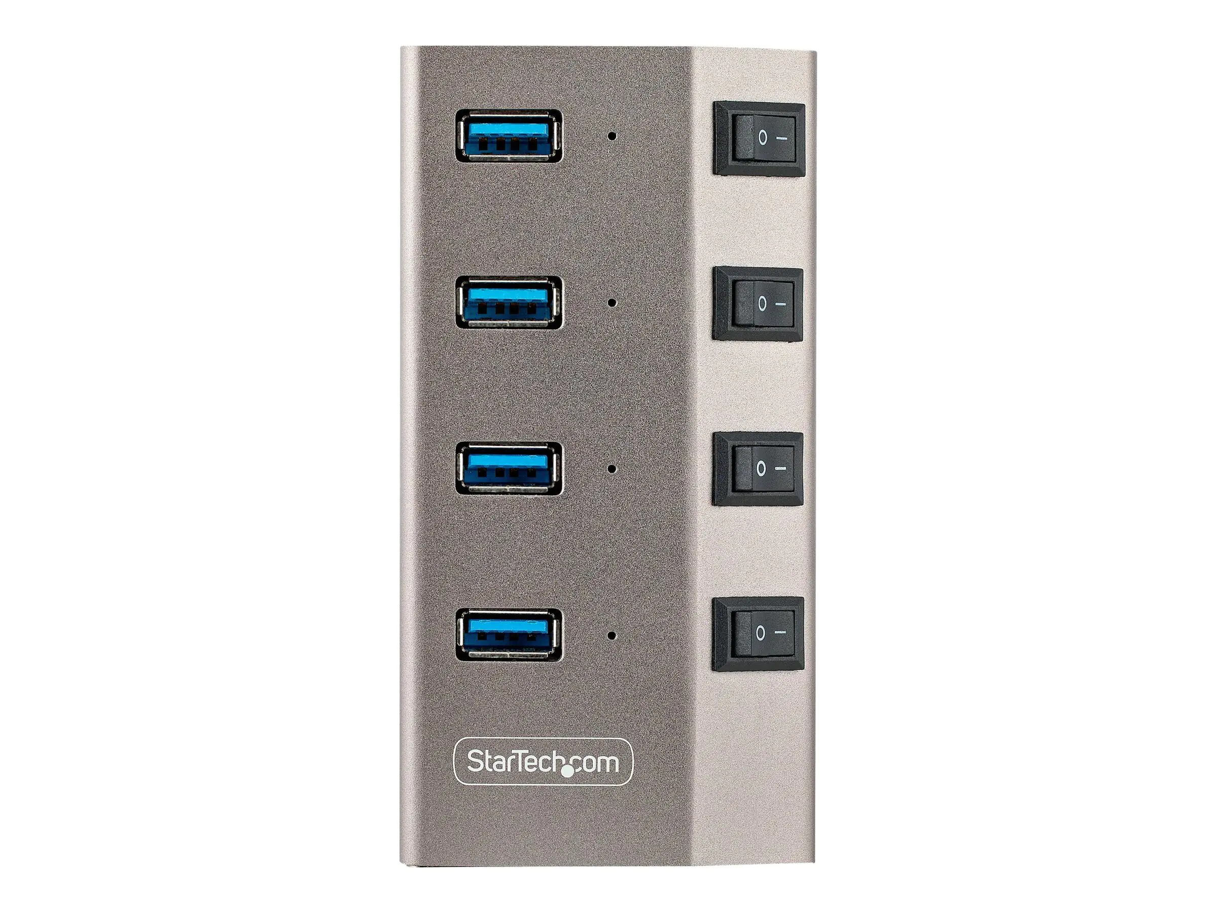 StarTech 4-Port Self-Powered USB-C Hub with Individual On/Off Switches, USB 3.0 5Gbps Expansion Hub w/Power Supply, Desktop/Laptop USB-C to USB-A Hub, 4x BC 1.2 (1.5A), USB Type C Hub - USB-C/A Host Cables (5G4AIBS-USB-HUB-EU) - Hub - 4 x USB 3.2 Gen 1 -