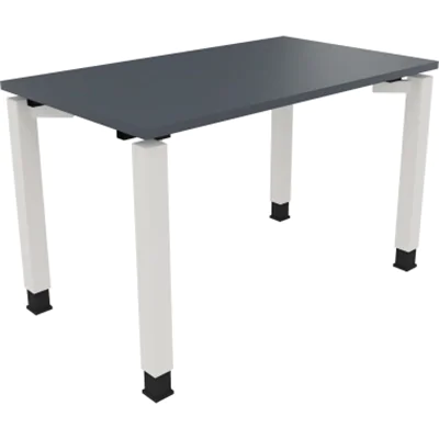 Schreibtisch Vierfuß Quadratrohr B1200xT700xH680-820 ws/Lavagrau Schreibtisch Vierfuß Quadratrohr B1200xT700xH680-820 ws/Lavagrau