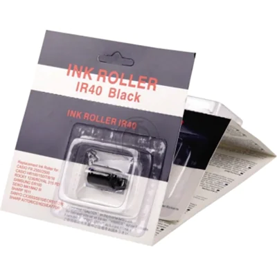 Farbrolle Casio FR 2500, -2550, HR 7, -8, -16, -100, -150, Rocky 1236, Royal 315 PD, Samsung ER100, Seiko M41, M42 III, Sharp 1611, Sanyo CX3553, 5510, ECR 115, -290, Sharp A77OR, CS1623, EA77OR IR40 schwarz/rot