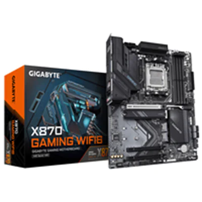 Gigabyte X870 GAMING WIFI6 - Motherboard - ATX - Socket AM5 - AMD X870 Chipsatz - USB4, USB 3.2 Gen 2, USB 3.2 Gen 1, USB-C 3.2 Gen 2x2 - 2.5 Gigabit LAN, Wi-Fi 6, Bluetooth - Onboard-Grafik (CPU erforderlich) - HD Audio (8-Kanal) Gigabyte X870 GAMING WIFI6 - Motherboard - ATX - Socket AM5 - AMD X870 Chipsatz - USB4, USB 3.2 Gen 2, USB 3.2 Gen 1, USB-C 3.2 Gen 2x2 - 2.5 Gigabit LAN, Wi-Fi 6, Bluetooth - Onboard-Grafik (CPU erforderlich) - HD Audio (8-Kanal)