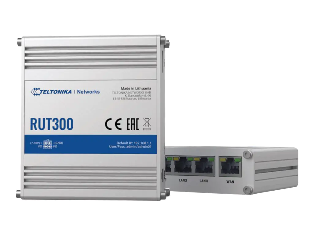 Teltonika RUT300 - Router 5-Port-Switch - an DIN-Schiene montierbar, oberflächenmontierbar