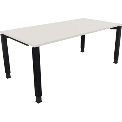Schreibtisch Vierfuß Quadratrohr B1800xT900xH680-820 an/Weiß Schreibtisch Vierfuß Quadratrohr B1800xT900xH680-820 an/Weiß