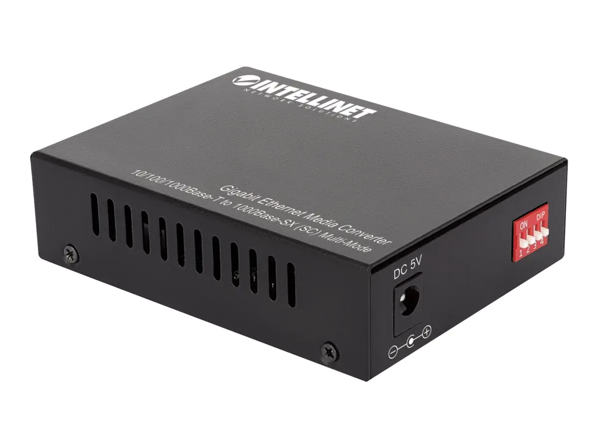 Intellinet - Medienkonverter - 1GbE - 10Base-T, 1000Base-SX, 100Base-TX, 1000Base-T - RJ-45 / SC multi-mode - bis zu 550 m - 850 nm