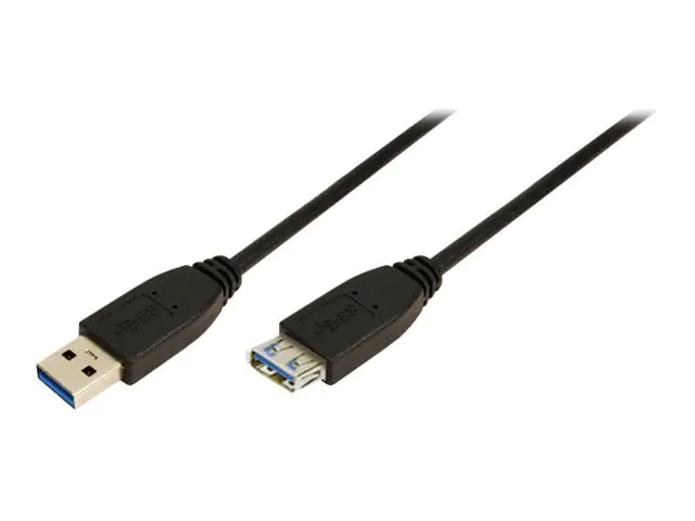 LogiLink - USB-Verlängerungskabel - USB Typ A (M) zu USB Typ A (W) - USB 3.0 - 2 m - geformt - Schwarz