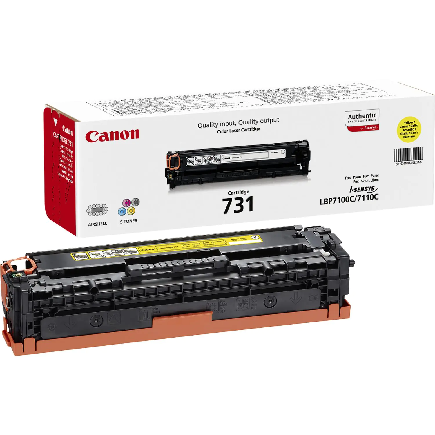 Canon 731 Y - Gelb - original - Tonerpatrone - für i-SENSYS MF623Cn, MF628Cw Canon 731 Y - Gelb - original - Tonerpatrone - für i-SENSYS MF623Cn, MF628Cw