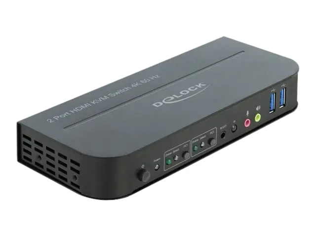DeLOCK HDMI KVM Switch 4K 60 Hz with USB 3.0 and Audio - KVM-/Audio-/USB-Switch - 2 x KVM/Audio/USB - 1 lokaler Benutzer - Desktop DeLOCK HDMI KVM Switch 4K 60 Hz with USB 3.0 and Audio - KVM-/Audio-/USB-Switch - 2 x KVM/Audio/USB - 1 lokaler Benutzer - Desktop