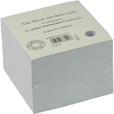 arlac Zettelboxeinlage memorion 8800000 10x10cm weiß 600 Bl./Pack. arlac Zettelboxeinlage memorion 8800000 10x10cm weiß 600 Bl./Pack.