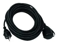 REV - Spannungsversorgungs-Verlängerungskabel - power CEE 7/7 (M) (W) - Wechselstrom 250 V - 25 m - Schwarz