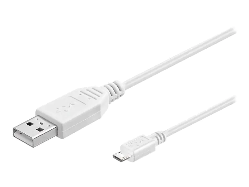 goobay - USB-Kabel - Micro-USB Typ B (M) zu USB (M) - USB 2.0 - 1 m - weiß