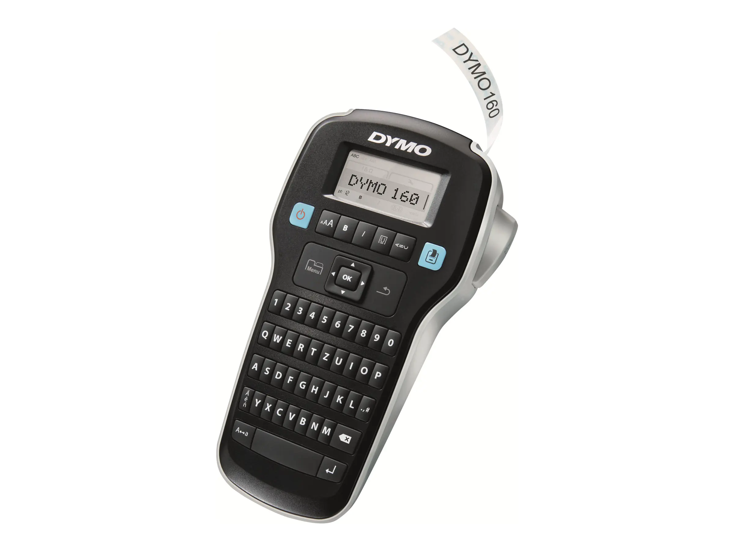 Dymo LabelManager 160, AZERTY, D1, Wärmeübertragung, 160 x 160 DPI, 12 mm/sek, Schwarz 2174450