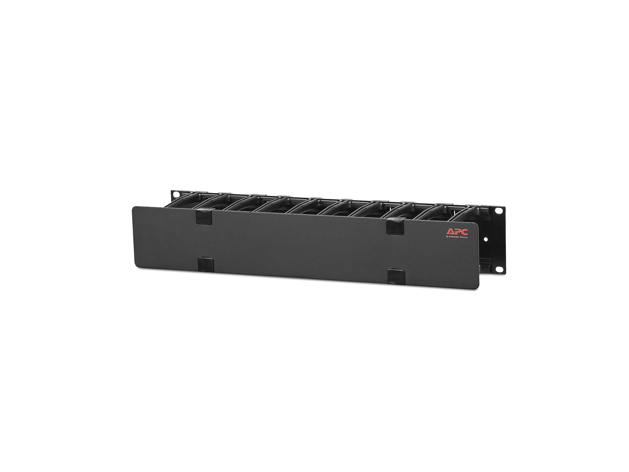 APC Horizontal Cable Manager Single-Sided with Cover - Rack - Kabelführungssatz - Schwarz - 2U - 48.3 cm (19") - für Smart-UPS X 3000VA Short Depth Tower/Rack LCD