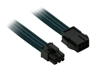 Nanoxia Single Sleeve - Spannungsversorgungs-Verlängerungskabel - 6-poliges PCIe Power (M) bis 6-poliges PCIe Power (W) - 30 cm - eingerastet - grün