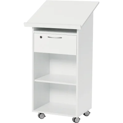 Stehpult Laudatus 600x1.200x525mm Schub weiß Stehpult Laudatus 600x1.200x525mm Schub weiß