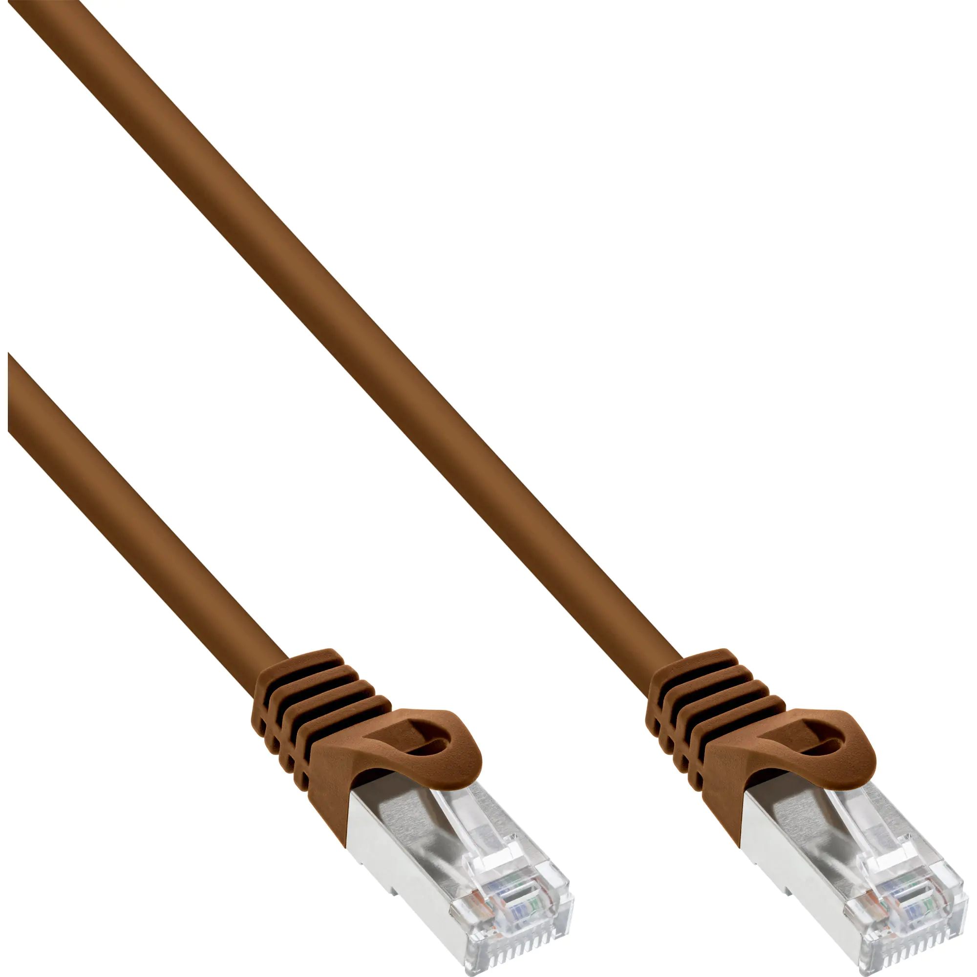 InLine - Patch-Kabel - RJ-45 (M) zu RJ-45 (M) - 1.5 m - SF/UTP - CAT 5e - geformt - braun