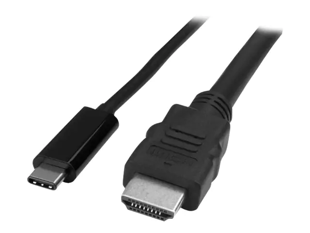 StarTech USB-C auf HDMI Adapterkabel - 2m - Thunderbolt 3 kompatibel - USB Type-C zu HDMI Konverter Kabel- 4K 30Hz - Externer Videoadapter - USB-C - HDMI - für P/N: TB33A1C StarTech USB-C auf HDMI Adapterkabel - 2m - Thunderbolt 3 kompatibel - USB Type-C zu HDMI Konverter Kabel- 4K 30Hz - Externer Videoadapter - USB-C - HDMI - für P/N: TB33A1C