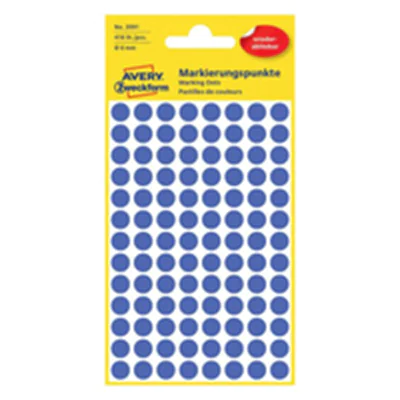 Avery Zweckform Markierungspunkt 3591 8mm blau 416 St./Pack.