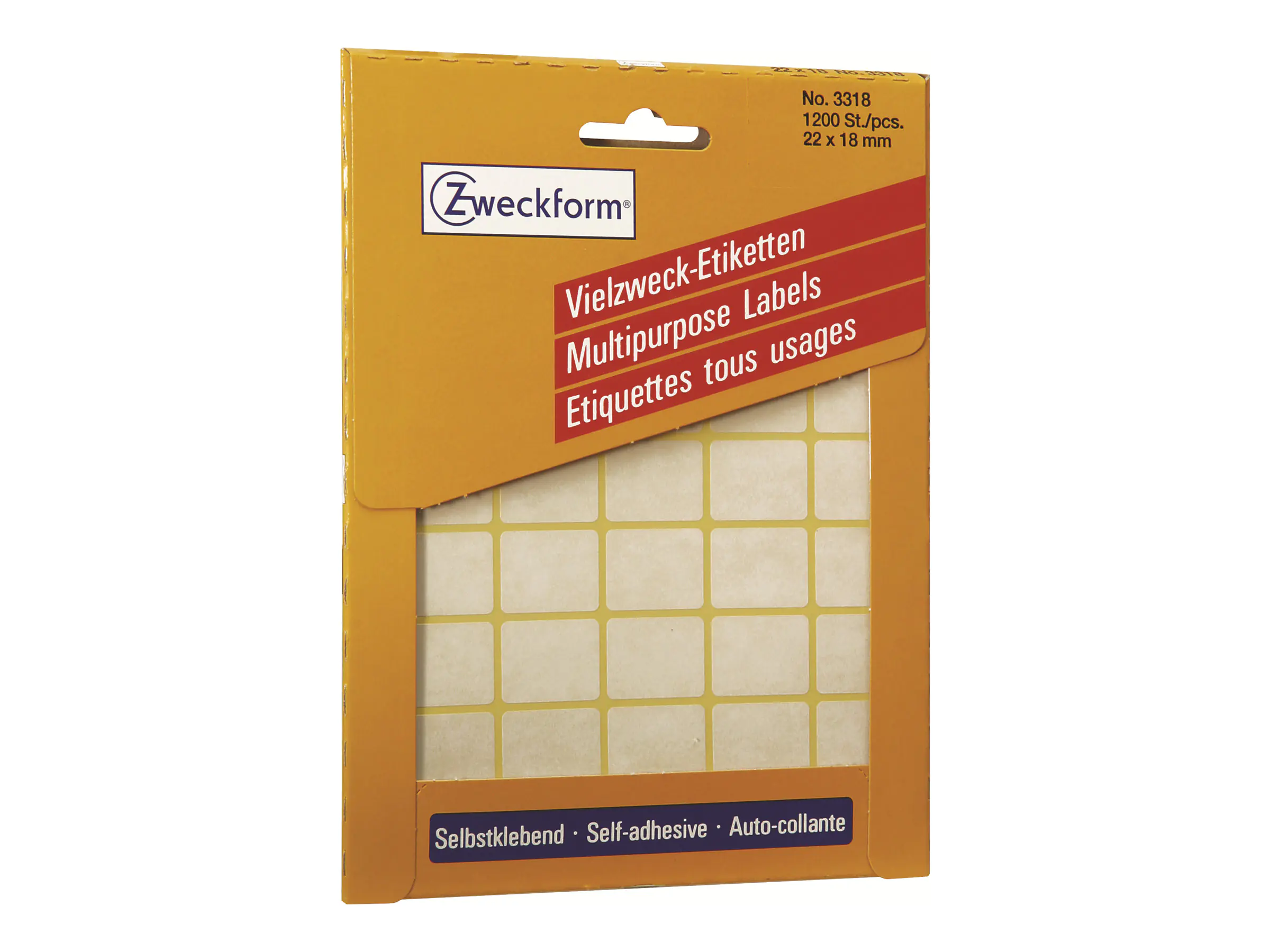Avery Zweckform Vielzwecketikett 3318 22x18mm weiß 1.200 St./Pack.