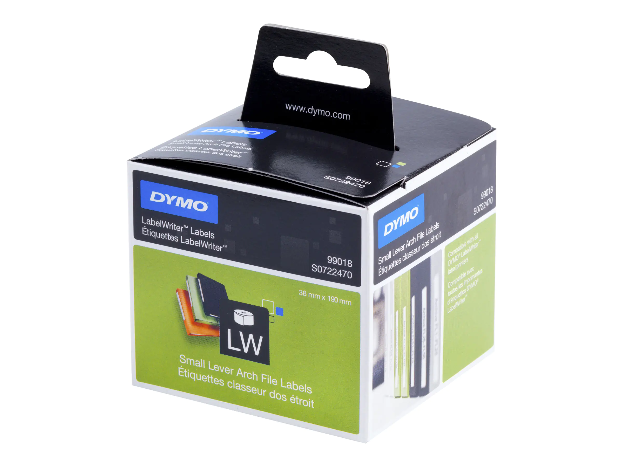 Dymo LabelWriter - Schwarz auf Weiß - 190 x 38 mm 110 Etikett(en) (1 Rolle(n) S0722470