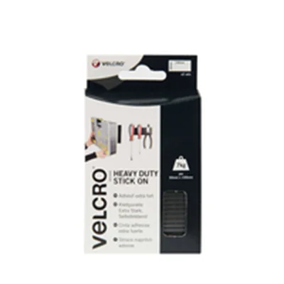 Velcro Stick On Heavy Duty - Selbstklebendes Klettband - 5 x 10 cm - Schwarz - Kunststoff (Packung mit 2) Velcro Stick On Heavy Duty - Selbstklebendes Klettband - 5 x 10 cm - Schwarz - Kunststoff (Packung mit 2)