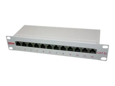 ROLINE Patch Panel - CAT 6a - RJ-45 X 12 - Grau - 1U - 25.4 cm (10") 26.11.0316