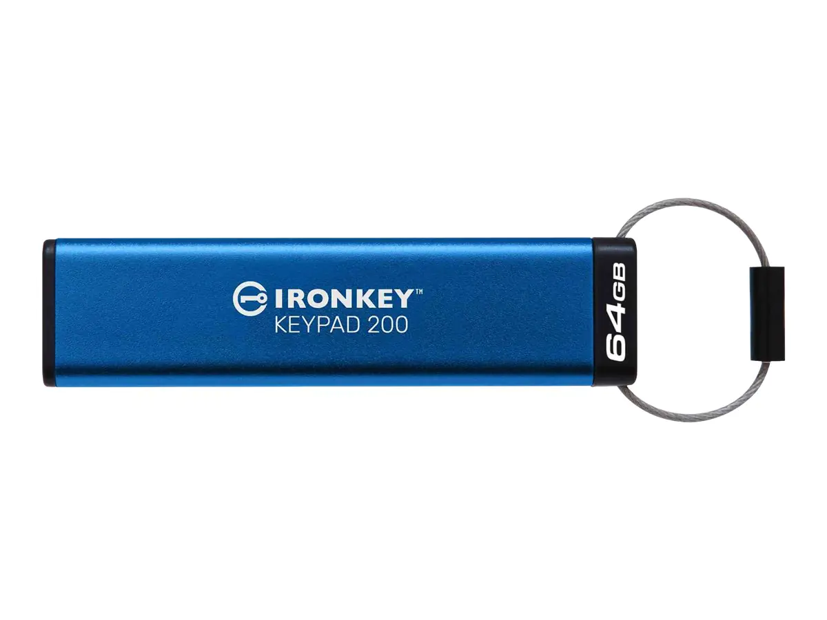 Kingston IronKey Keypad 200 - USB-Flash-Laufwerk - verschlüsselt - 64 GB - USB 3.2 Gen 1