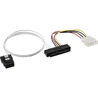 InLine SAS Anschlusskabel - Mini-SAS SFF-8087 an 1x SAS SFF-8482 + Strom - einzene SAS HDD an Contr