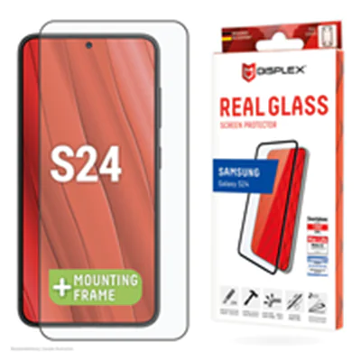 DISPLEX Panzerglas (10H) für Samsung Galaxy S24/S25, Eco-Montagerahmen, Full Cover, Samsung, Galaxy S24, Galaxy S25, Trockene Anwendung, Staubresistent, Schlagfest, Kratzresistent, Schockresistent, Transparent, 1 Stück(e) 01897
