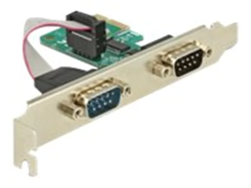 DeLock PCI Card > 2 x Serial RS-232 - Serieller Adapter - PCIe 1.1 - RS-232 x 2 - grün