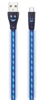 ACV USB Datenkabel schwarz mit blauer LED-Beleuchtung 100cm - Digital/Daten