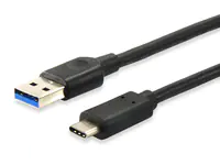Equip - USB-Kabel - USB Typ A (M) bis USB-C (M) - USB 3.1 - 1 m - geformt - Schwarz Equip - USB-Kabel - USB Typ A (M) bis USB-C (M) - USB 3.1 - 1 m - geformt - Schwarz