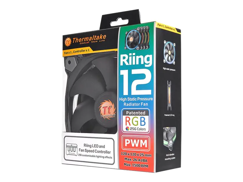 Thermaltake Riing 12 LED RGB Fan - Gehäuselüfter - 120 mm