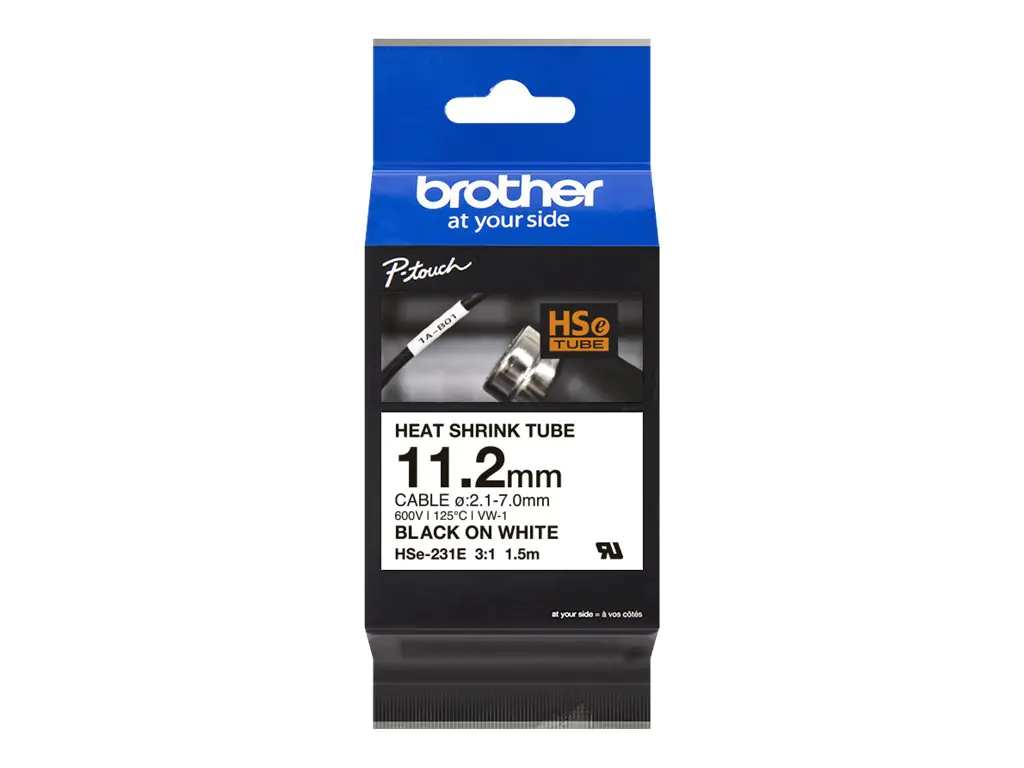 Brother HSe-261E - Schwarz auf Weiß - Rolle (3,1 cm x 1,5 m) 1 Kassette(n) Hängebox - Schrumpfschlauch-Band - für P-Touch PT-D800W, PT-P900W, PT-P900Wc, PT-P950NW Brother HSe-261E - Schwarz auf Weiß - Rolle (3,1 cm x 1,5 m) 1 Kassette(n) Hängebox - Schrumpfschlauch-Band - für P-Touch PT-D800W, PT-P900W, PT-P900Wc, PT-P950NW