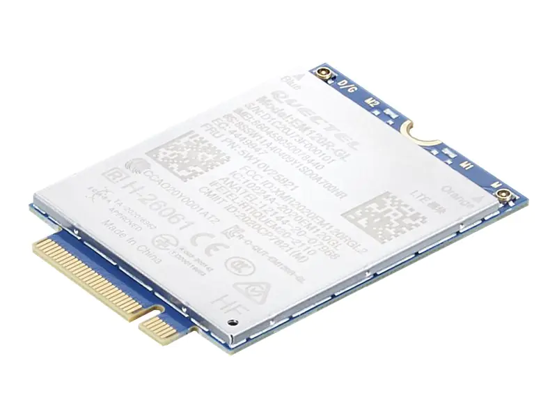 Lenovo Quectel EM120R-GL - Drahtloses Mobilfunkmodem - 4G LTE Advanced - M.2 Card - 600 Mbps - für ThinkPad X1 Carbon Gen 9 20XW (WWAN-Upgrade-fähig) 4XC1D51445