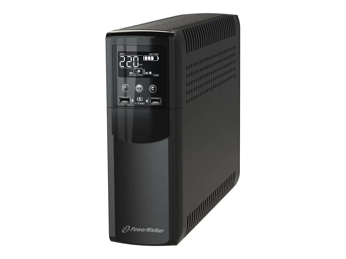 PowerWalker VI 600 CSW IEC - USV - Wechselstrom 170 - 280 V - 360 Watt - 600 VA - 7 Ah - USB - Ausgangsanschlüsse: 8