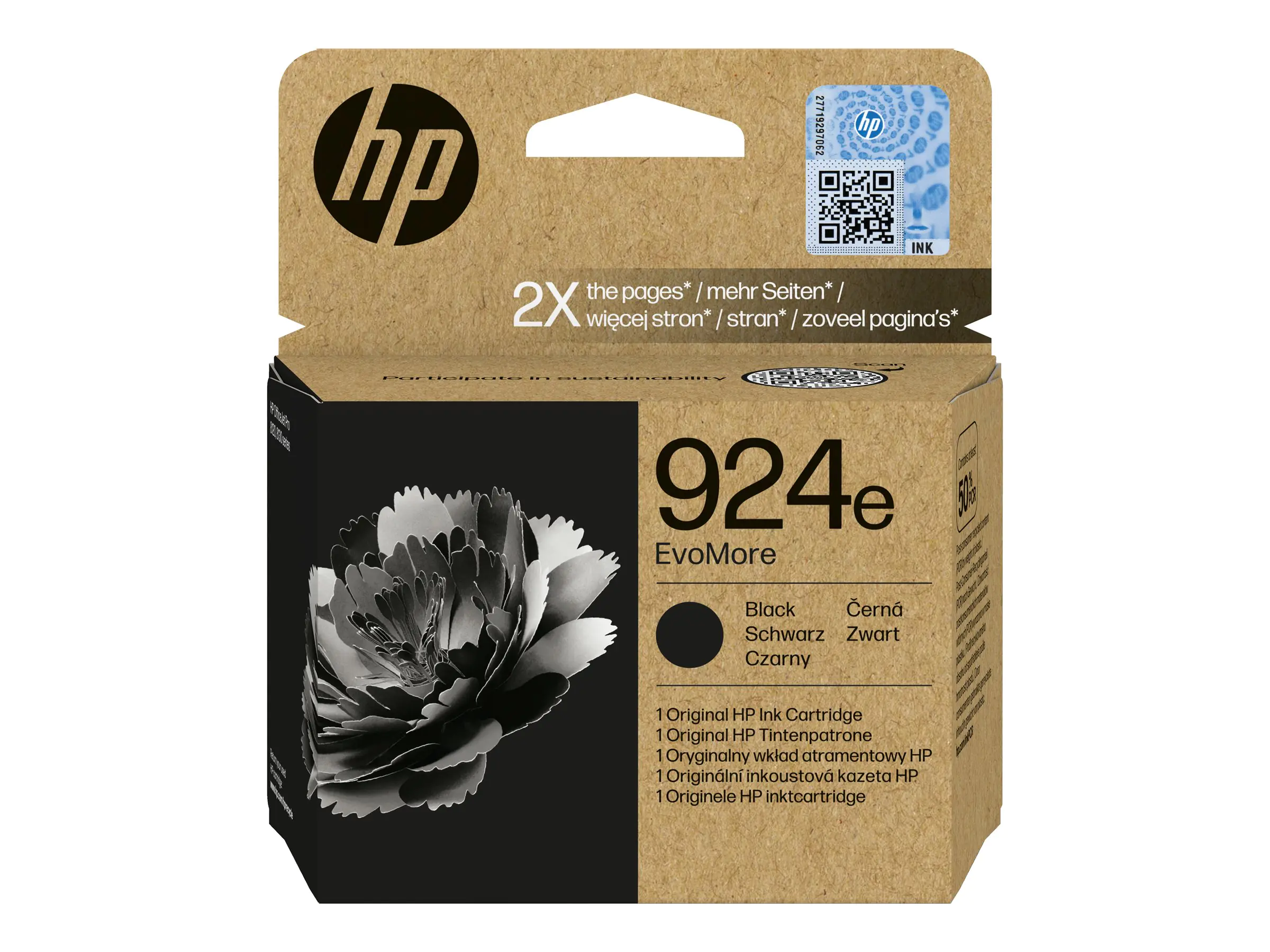 HP 924e EvoMore - Schwarz - original - Tintenpatrone - für Officejet Pro 8130e HP 924e EvoMore - Schwarz - original - Tintenpatrone - für Officejet Pro 8130e