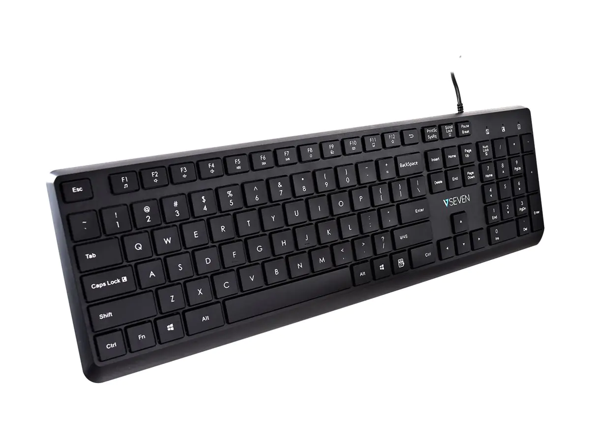 V7 Pro - Tastatur - USB - QWERTY - USA - Schwarz KU350US