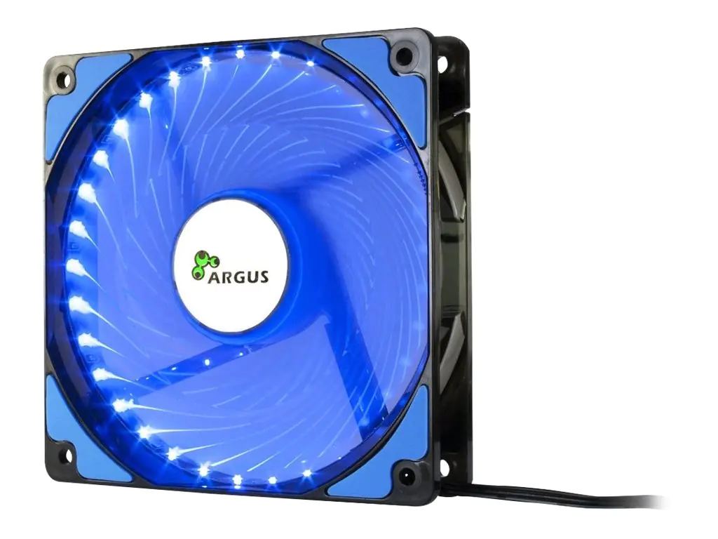 Inter-Tech L-12025, Ventilator, 12 cm, 1200 RPM, 54 m³/h, Schwarz, Blau 88885412