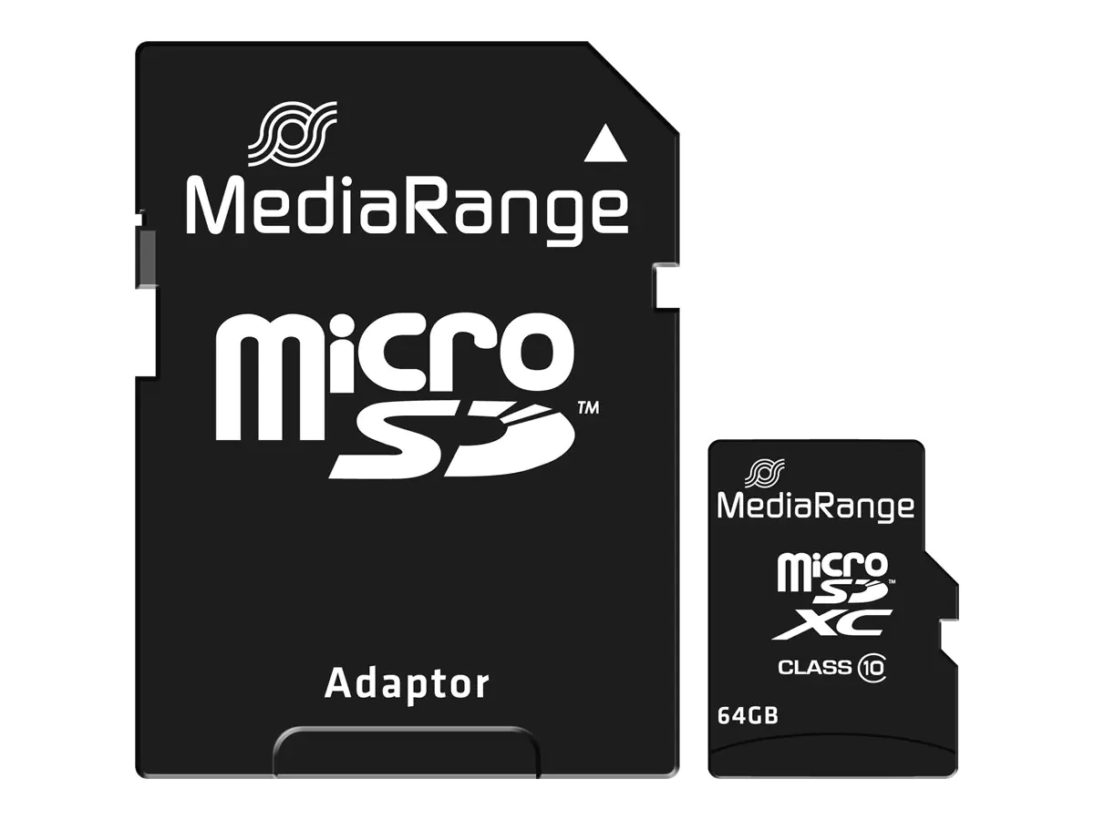 MediaRange - Flash-Speicherkarte (microSDHC/SD-Adapter inbegriffen) - 32 GB - Class 10 - microSDHC - Schwarz MediaRange - Flash-Speicherkarte (microSDHC/SD-Adapter inbegriffen) - 32 GB - Class 10 - microSDHC - Schwarz